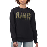 Calgary Flames G-III 4Her by Carl Banks Women's Metallic Drop Printed Fleece Sweatshirt - Black | NHL discount