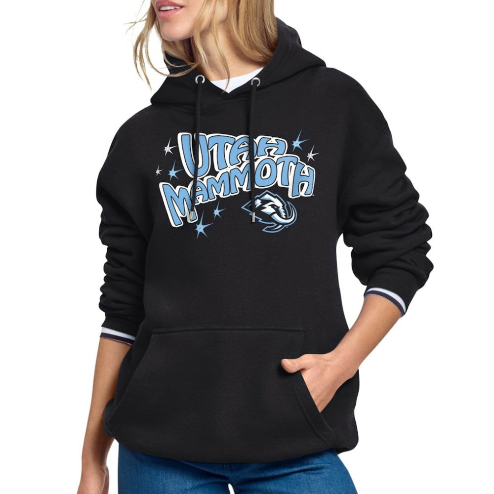 Utah Mammoth Starter Women's Fireworks Fleece Hoodie - Black | NHL online