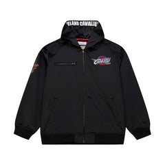 Mitchell & Ness Cleveland Cavaliers Hardwood Classics Nights Walk the Tunnel Satin Bomber Full-Snap Hooded Jacket Black