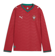 Puma - Portugal National Team Youth 2026 Home Replica Long Sleeve Jersey - Red
