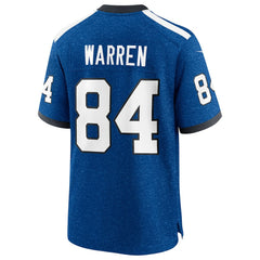 Tyler Warren Indianapolis Colts Alternate 2 Indiana Nights Game Jersey - Heather Royal - Nike