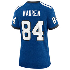 Tyler Warren Indianapolis Colts Women's Alternate 2 Indiana Nights Game Jersey - Heather Royal - Nike