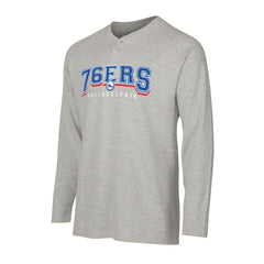 Philadelphia 76ers Concepts Sport Hawthorn Thermal Knit Long Sleeve Henley T-Shirt Gray