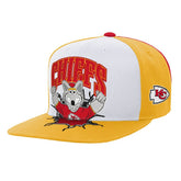 Kansas City Chiefs Youth Team Mascot Snapback Hat - White - Mitchell & Ness