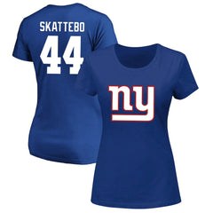 Cam Skattebo New York Giants Women's Plus Size Name & Number Scoop Neck T-Shirt - Royal - Fanatics