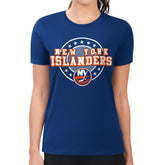 New York Islanders G-III 4Her by Carl Banks Women's Super-Slim Lightweight Pinstripe Circle Graphic T-Shirt - Royal | NHL discount