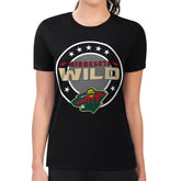 Minnesota Wild G-III 4Her by Carl Banks Women's Super-Slim Lightweight Pinstripe Circle Graphic T-Shirt - Black | NHL sale