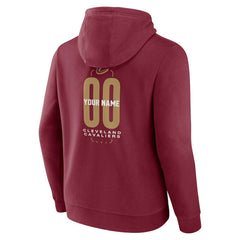 Cleveland Cavaliers Center Court Name & Number Custom Hoodie Wine