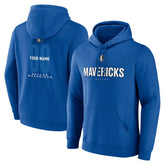 Dallas Mavericks Center Court Name & Number Custom Hoodie Blue