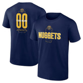 Denver Nuggets Center Court Name & Number Custom T-Shirt Navy