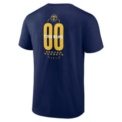 Denver Nuggets Center Court Name & Number Custom T-Shirt Navy