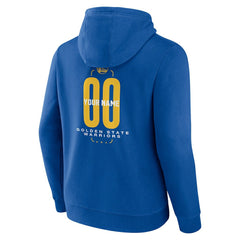 Golden State Warriors Center Court Name & Number Custom Hoodie Royal