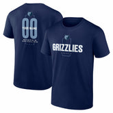 Memphis Grizzlies Center Court Name & Number Custom T-Shirt Navy