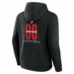 Portland Trail Blazers Center Court Name & Number Custom Hoodie Black