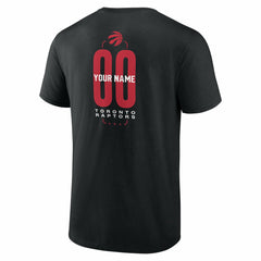 Toronto Raptors Center Court Name & Number Custom T-Shirt Black