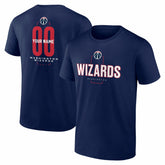 Washington Wizards Center Court Name & Number Custom T-Shirt Navy