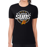 Phoenix Suns G-III 4Her by Carl Banks Women's Super-Slim Lightweight Pinstripe Circle Graphic T-Shirt Black