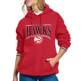Atlanta Hawks Starter Women's Arch Stripe Fleece Hoodie Red