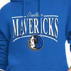 Dallas Mavericks Starter Women's Arch Stripe Fleece Hoodie Blue