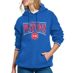 Detroit Pistons Starter Women's Arch Stripe Fleece Hoodie Blue
