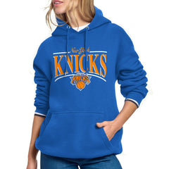 New York Knicks Starter Women's Arch Stripe Fleece Hoodie Blue