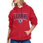LA Clippers Starter Women's Arch Stripe Fleece Hoodie Red