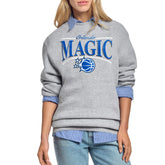 Orlando Magic Starter Women's Arch Stripe Fleece Crewneck Sweatshirt Gray