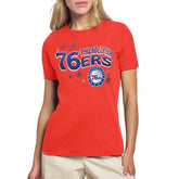 Philadelphia 76ers Starter Women's Fireworks T-Shirt Red