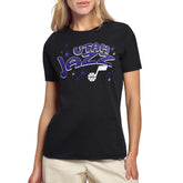 Utah Jazz Starter Women's Fireworks T-Shirt Black