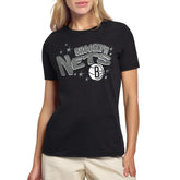 Brooklyn Nets Starter Women's Fireworks T-Shirt Black