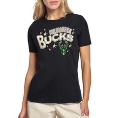 Milwaukee Bucks Starter Women's Fireworks T-Shirt Black