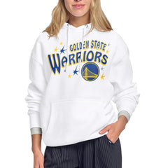 Golden State Warriors Starter Women's Fireworks Fleece Hoodie White