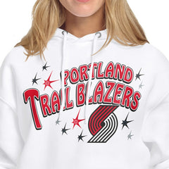 Portland Trail Blazers Starter Women's Fireworks Fleece Hoodie White