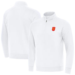 Spain National Team Antigua Landslide Quarter-Zip Pullover White
