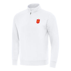 Spain National Team Antigua Landslide Quarter-Zip Pullover White