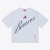 Atlanta Braves Mitchell & Ness Women's Script Cropped Boxy T-Shirt Online