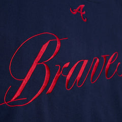 Atlanta Braves Mitchell & Ness Women's Script Sweatshirt Outlet