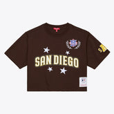 San Diego Padres Mitchell & Ness Women's Pep Rally Cropped Boxy T-Shirt for sale