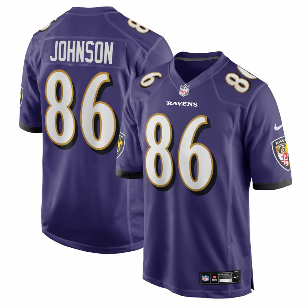 Cornelius Johnson Baltimore Ravens Team Game Jersey - Purple - Nike