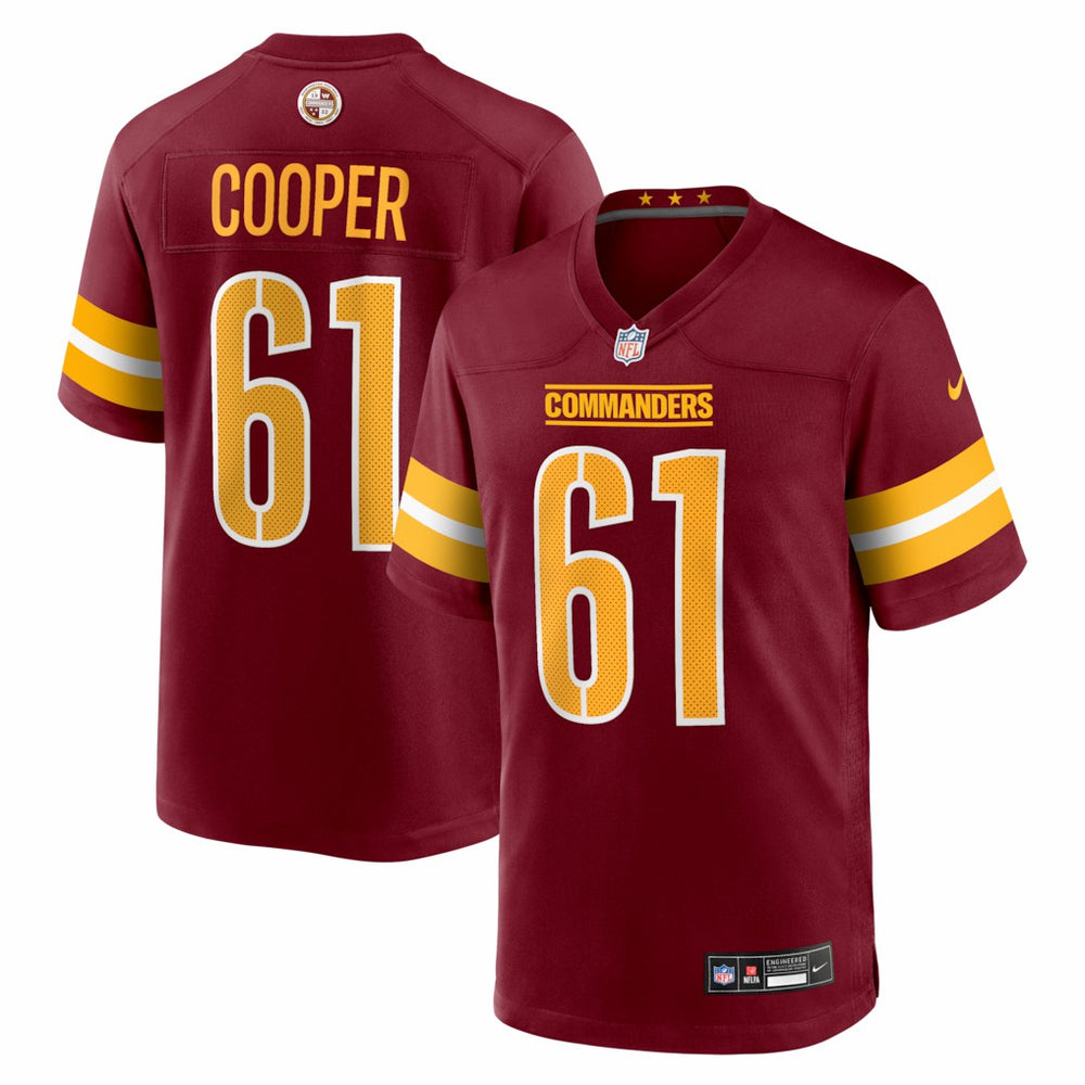 Tyler Cooper Washington Commanders Team Game Jersey - Burgundy - Nike