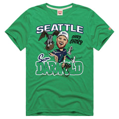 Sam Darnold Seattle Seahawks Homage Unisex Caricature Player Graphic Tri-Blend T-Shirt - Neon Green - NFL