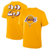 Fanatics LeBron James Los Angeles Lakers In The Paint Name & Number T-Shirt Gold