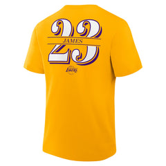 Fanatics LeBron James Los Angeles Lakers In The Paint Name & Number T-Shirt Gold