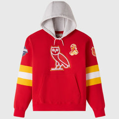 Calgary Flames OVO x NHL Fleece Hoodie - Red | NHL Lifestyle
