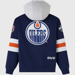 Edmonton Oilers OVO x NHL Fleece Hoodie - Navy | NHL Clearance