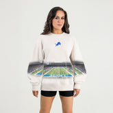 Detroit Lions Gameday Couture Women's Power Move Stadium Premium Drop Shoulder Sweatshirt - Natural - NFL