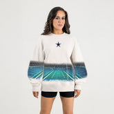 Dallas Cowboys Gameday Couture Women's Power Move Stadium Premium Drop Shoulder Sweatshirt - Natural - NFL