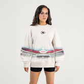 Kansas City Chiefs Gameday Couture Women's Power Move Stadium Premium Drop Shoulder Sweatshirt - Natural - NFL
