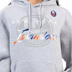 New York Islanders G-III 4Her by Carl Banks Women's Shadow Logo Fleece Hoodie - Gray | NHL Lifestyle