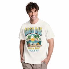 Green Bay Packers Margaritaville Good Day T-Shirt - Cream - NFL